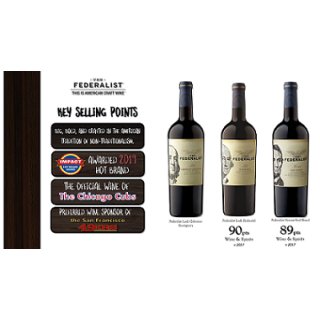 THE FEDERALIST - Mendocino -Bourbon Barrel Aged Zinfandel 2017 - 0,75 Liter - 89 Points Wine Enthusiast